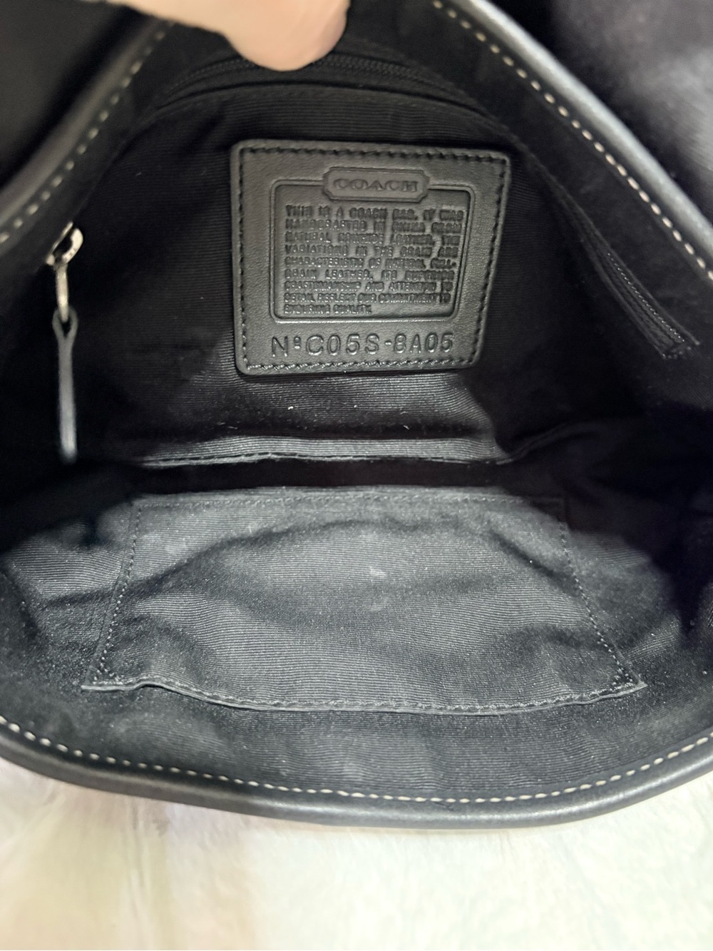 Coach Black Leather Shoulder Bag with Silver-Tone Buckle - Picture 9 of 11